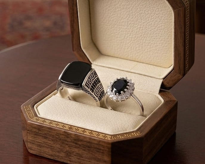 Matching Couple Rings – Romantic Promise Rings Adjustable Size