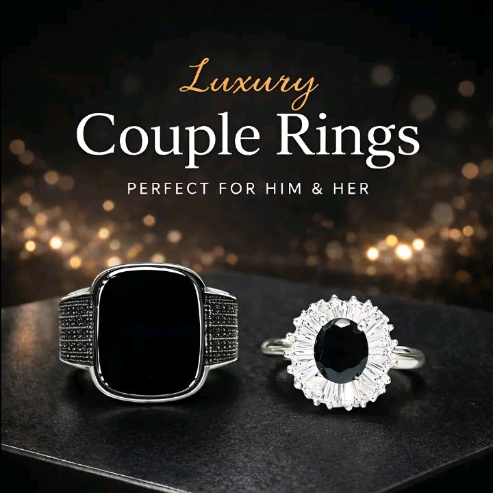 Couple Ring: Bound by Love Enagement rings adjustable size